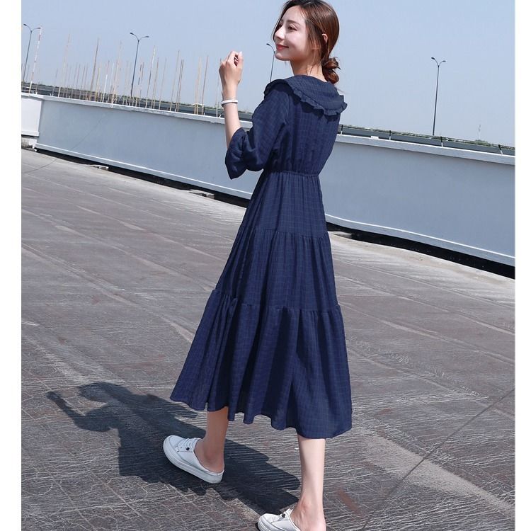French Vintage Floral Midi Dress - Midi Mode Elegante 2021 Puff Hülse
