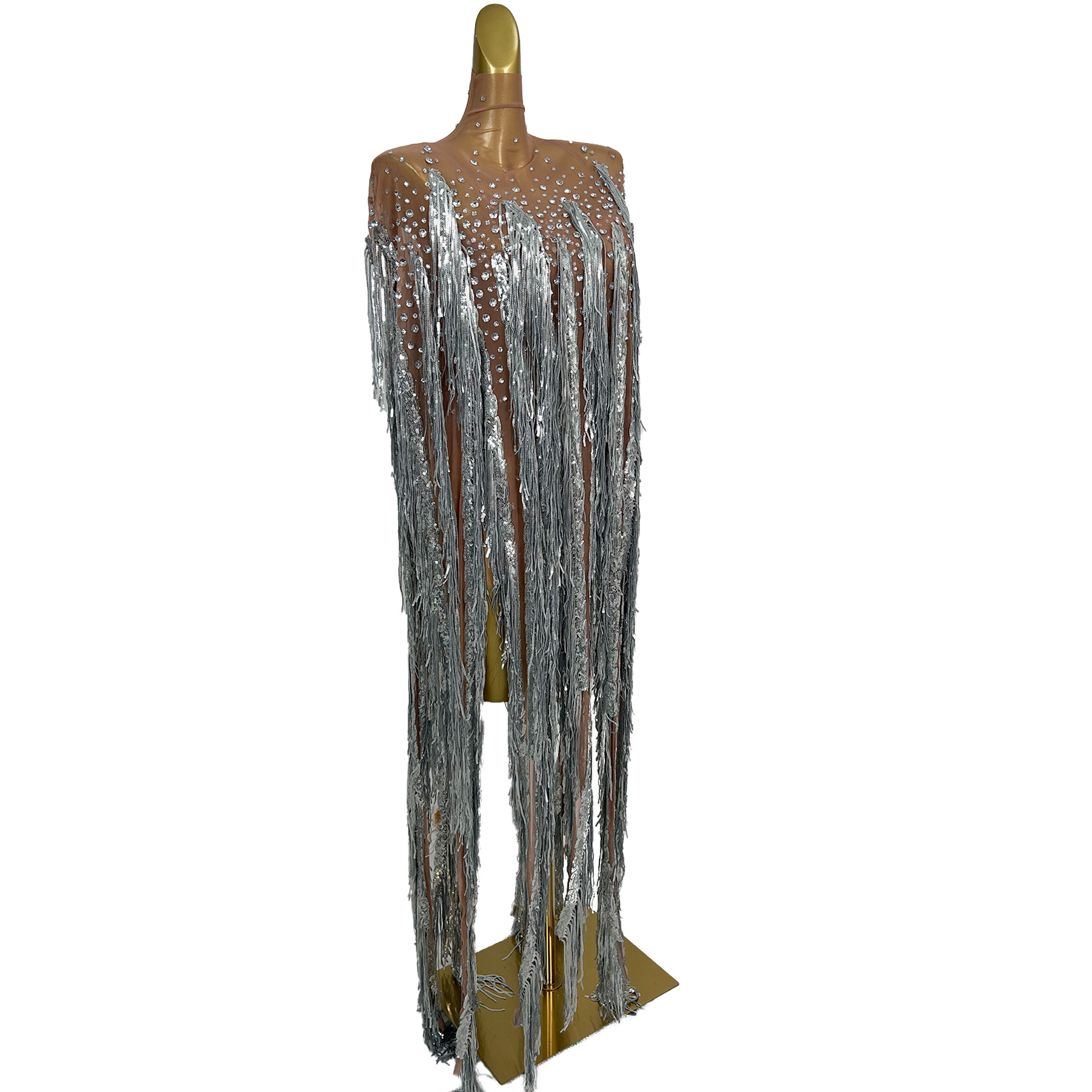 yusanBar Durchsichtiges Mesh-O – Sparkly Rhinestone Club Party Dress Bewertung und Preis
