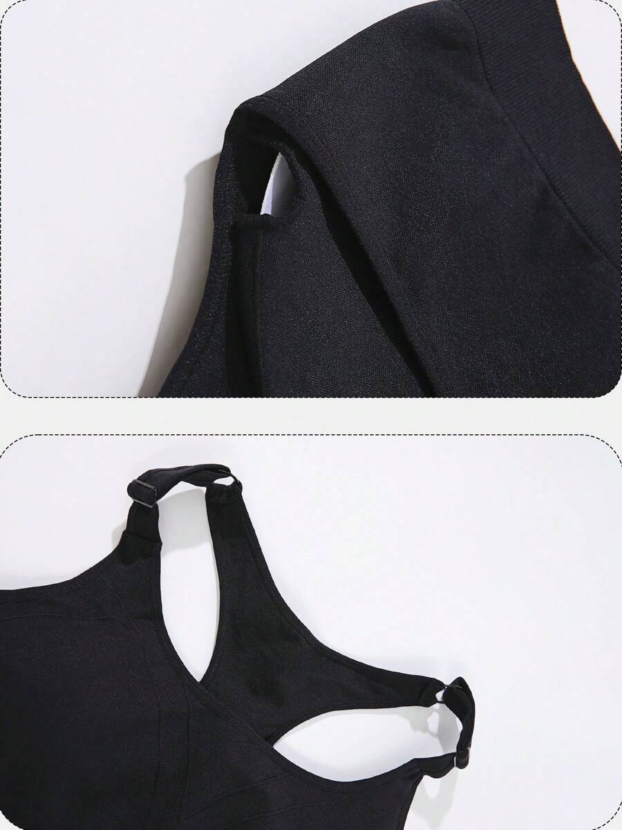 1 Stück Schwarzes Sport-Crop-T – Seamless Ribbed Workout Tank Top Bewertung und Preis